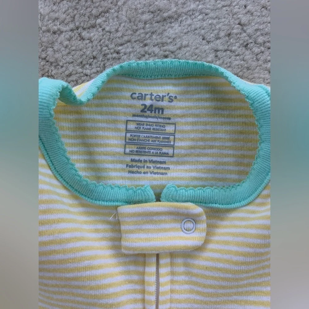 Carter's NWT Size 24 Months Turtle Applique Footie Sleeper